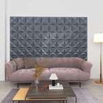 vidaXL Panneaux muraux 3D 24 Pièces 50x50 cm gris origami 6 m²