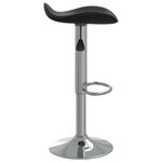vidaXL Tabouret de bar Noir Acier chromé et cuir artificiel