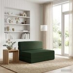 vidaXL Canapé-lit pliable Vert foncé 70 x 72 x 60 cm Tissu