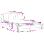 vidaXL Lit avec matelas bleu 140x200 cm velours