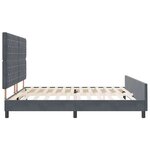 vidaXL Lit à ressorts avec tête de lit Gris foncé 200 x 200 cm Velours