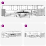 vidaXL Ensemble de canapés d'extérieur 6 pc Naturel et Crème