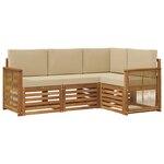 vidaXL Ensemble de canapés d'extérieur 4 pc Polyester