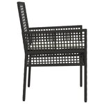 Chaises de jardin vidaXL 2 Pièces avec coussins Noir Poly Rattan
