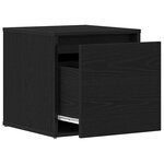 vidaXL Commode Chêne noir 40.5 x 40 x 40 cm Bois d'ingénierie