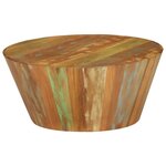 vidaXL Table basse Ø65x31 cm Bois de récupération massif