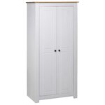 vidaXL Garde-robe Blanc 80x50x171 5 cm Pin massif Assortiment Panama