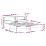 vidaXL Cadre de lit sans matelas blanc 180x200 cm bois massif de pin