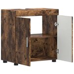 vidaXL Ensemble d'armoire de salle de bain TULUM Chêne fumé