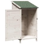 vidaXL Abri de jardin Blanc 59 5 x 56 x 113 5 cm Bois de Sapin Massif