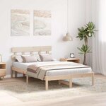 vidaXL Cadre de lit Marron 120 x 200 cm Bois de pin massif