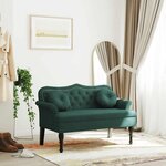 vidaXL Banc avec coussins Vert foncé 120 5x65x75 cm Velours
