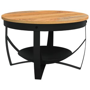 vidaXL Table basse Ø68x43 cm Bois d'acacia solide