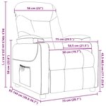 vidaXL Fauteuil de massage Crème Tissu