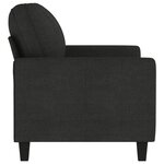 vidaXL Canapé à 2 places Noir 120 cm Tissu