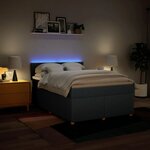 vidaXL Sommier à lattes de lit avec matelas Bleu 140x200 cm Tissu