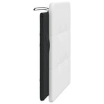 vidaXL Coussin de tête de lit Zadar noir et blanc 100 cm similicuir