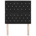 vidaXL Têtière LED noire 100 cm en velours.