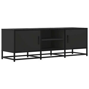 vidaXL Meuble TV noir 120x35x41 cm bois d'ingénierie et métal