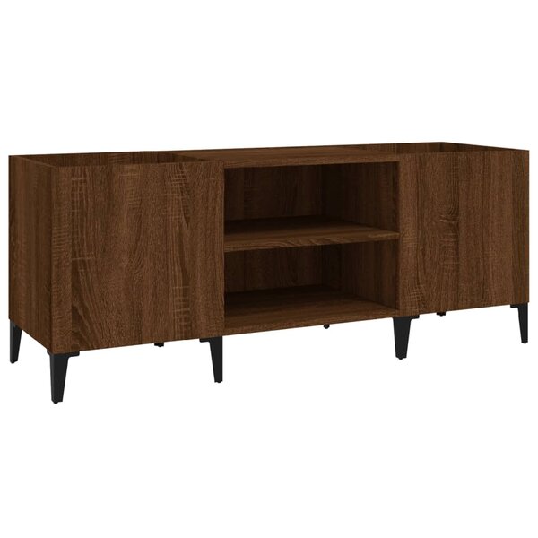 vidaXL Armoire à disques chêne marron 121x38x48 cm bois d'ingénierie