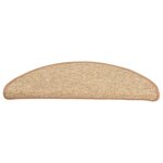 vidaXL Tapis d'escalier auto-adhésifs 15 Pièces Marron clair 65x21x4 cm