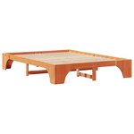 vidaXL Cadre de lit Marron cire 207 x 167 x 30 cm Bois massif en pin