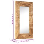 vidaXL Miroir sculpté à la main 80x50x2 5 cm bois de manguier solide