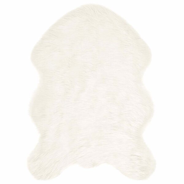 vidaXL Tapis en Peau de Mouton Synthétique Blanc 60 x 90 cm Polyester