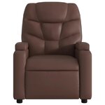 vidaXL Fauteuil de massage inclinable électrique marron similicuir