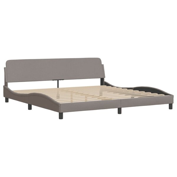vidaXL Cadre de lit sans matelas taupe 200x200 cm tissu