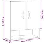 vidaXL Armoire murale chêne artisanal 60x31x70 cm bois d'ingénierie