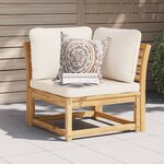 vidaXL Canapé d'angle de jardin coussins 73x73x65cm bois massif acacia
