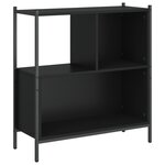 vidaXL Bibliothèque noir 72x28x77 5 cm bois d'ingénierie
