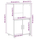 vidaXL Armoire Chêne noir 55 x 40 x 82 cm