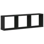 vidaXL Armoire murale 100x16x30 cm noir bois d'ingénierie