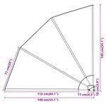 vidaXL Auvent latéral pliable de balcon Crème 140x140 cm