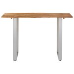 vidaXL Table de salle à manger 118x58x76 cm Bois d'acacia solide