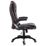 vidaXL Chaise de bureau Marron Similicuir