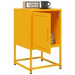 vidaXL Table de chevet jaune moutarde 36x39x60 5 cm acier