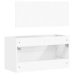 vidaXL Armoire de salle de bain avec miroir blanc bois d'ingénierie