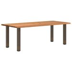 vidaXL Table à manger et bord naturel bois massif chêne rectangulaire