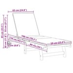 vidaXL Transat 2 Pièces Marron 63 x 199 x 85cm Bois d'acacia massif