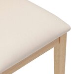 vidaXL Chaises à manger coussins 2 Pièces bois massif caoutchouc
