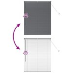 vidaXL Store de Fenêtre Gris foncé 100 x 130 cm Aluminium