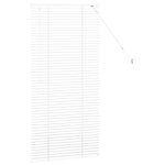 vidaXL Store de Fenêtre avec des rideaux Blanc Aluminium