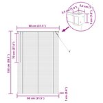 vidaXL Store Vénitien Réglable Marron clair avec motif 150 x 80 cm PVC