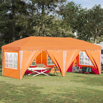 vidaXL Tente de fête pop-up 575 x 288 x 245 cm Orange