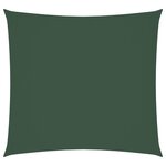 vidaXL Voile de parasol tissu oxford carré 7x7 m vert foncé