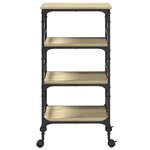 vidaXL Chariot de cuisine chêne sonoma 45x35x89 5 cm bois d'ingénierie