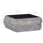 vidaXL Lavabo Noir 30x30x13 cm Marbre